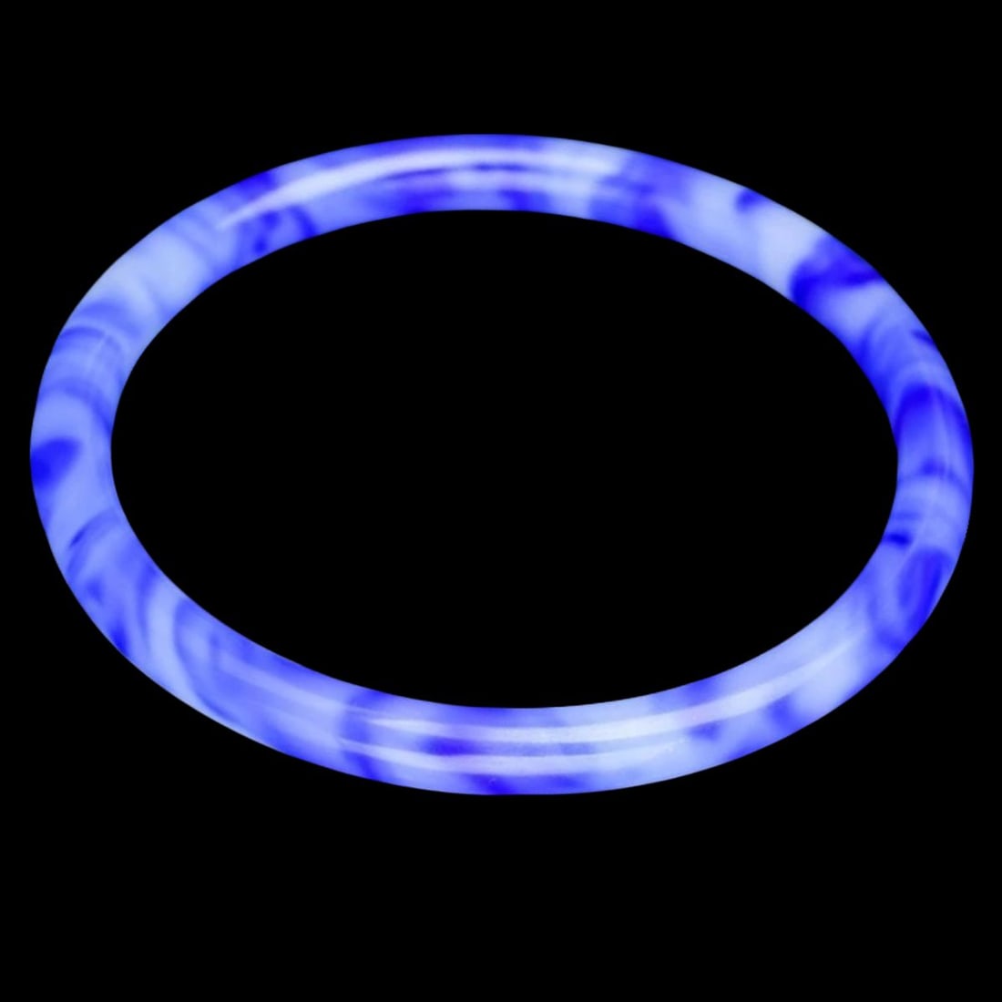 Jewelry Natural Bracelet Blue White Jade Bangle (1 of 4)