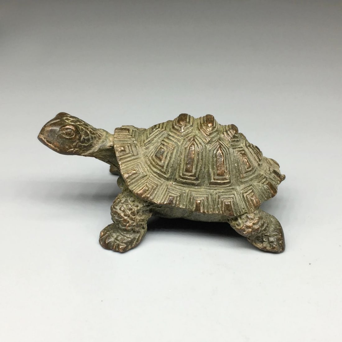 Vintage-Style Bronze Turtle Animal Figurine Statue (1 of 5)
