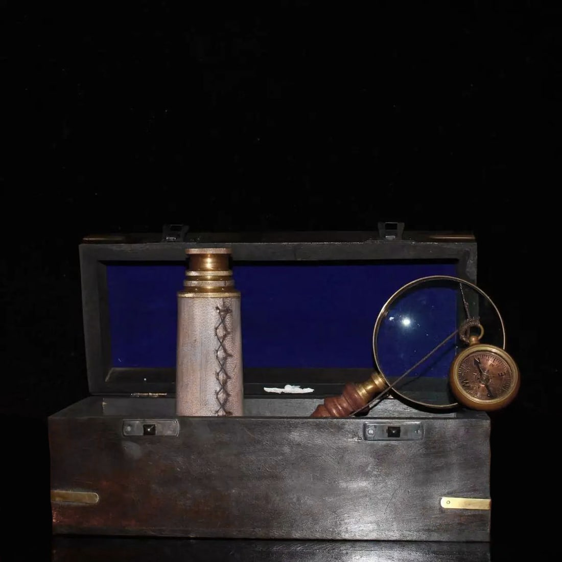 Retro-Inspired Set Copper Telescope Compass Glass (1 of 6)