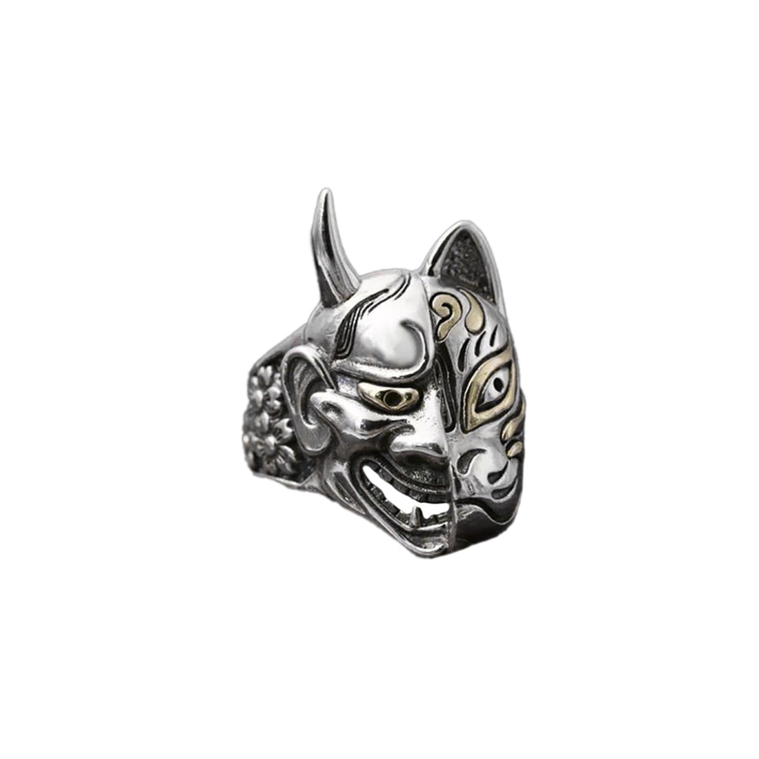 Vintage 925 Silver Skull Face Ring Gothic Style (1 of 5)