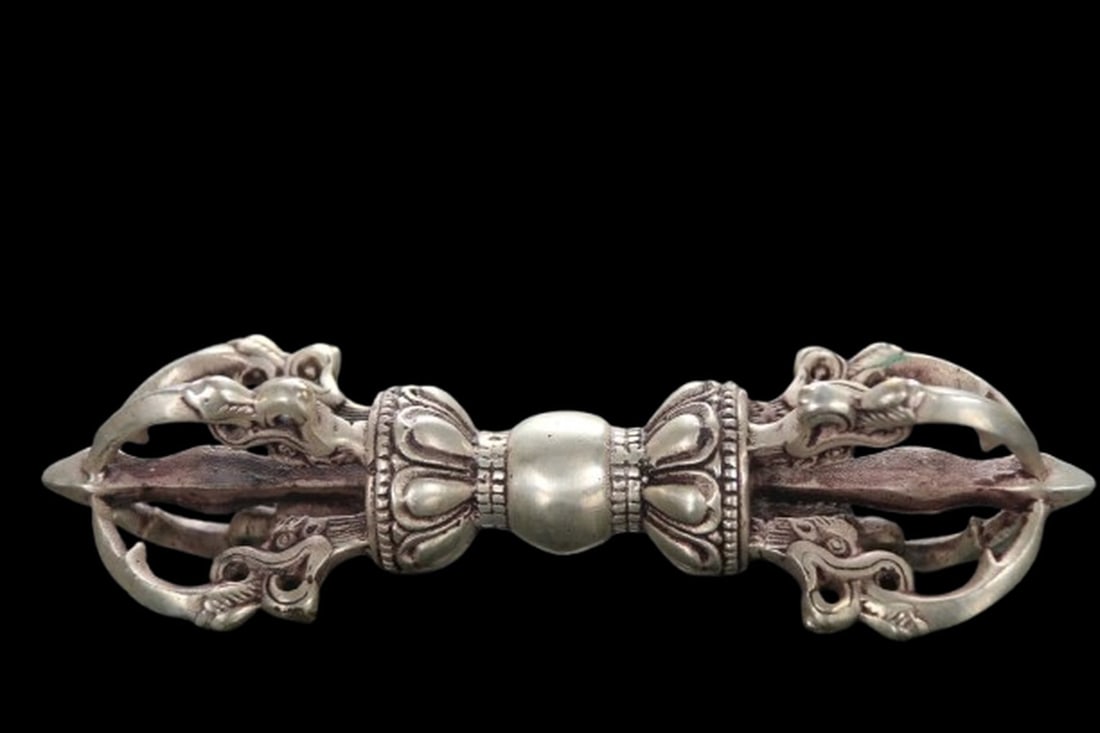 Buddha Vajra Dorje Chinese Copper Bronze Amulet (1 of 6)