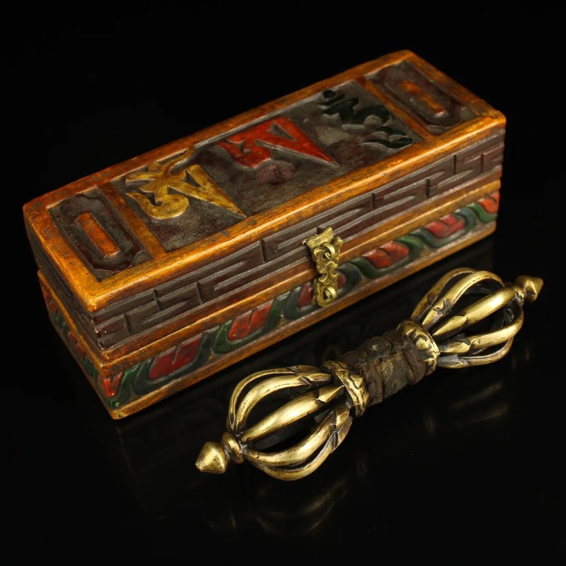 China Vintage-Style Copper Vajra Phurpa Amulet (1 of 7)