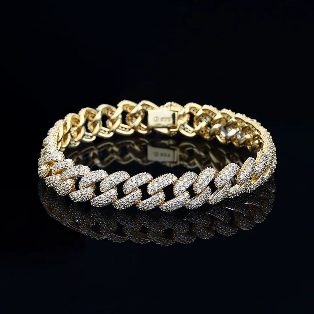 Dazzling Diamond Cuban Chain 925 Silver Hip Hop (1 of 2)