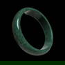 Carved Greenish Gemstone Jade Bangle Bracelet