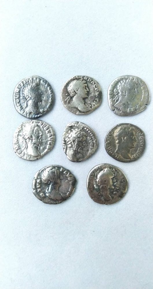 Set of 8 Antique Silver Roman Empire Denarius Ancient Coins (1 of 20)