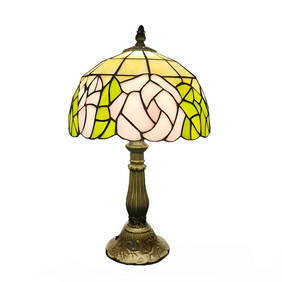 Traditional-Inspired Table Lamp Pink Rose Design (1 of 3)
