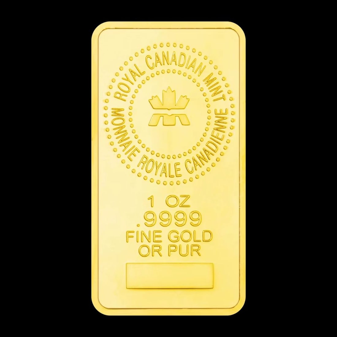 Canadian Dollar Relief Golden Money Bar Replica (1 of 4)