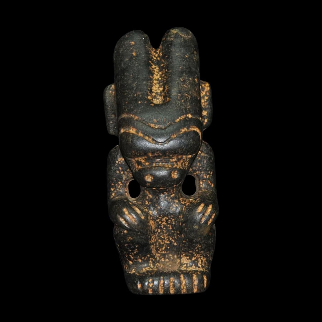 Black Jade Hand-Carved Sun God Helios Motif Statue (1 of 4)