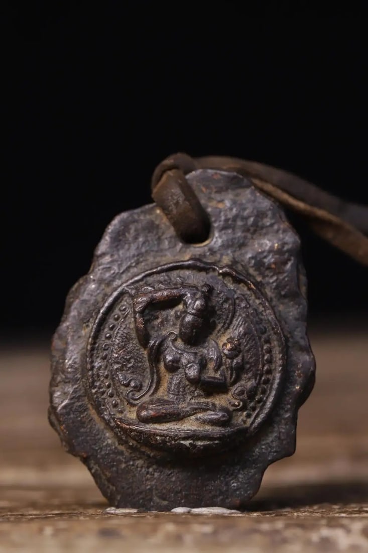 Manjushri Bodhisattva Hand Carved Retro Pendant (1 of 6)