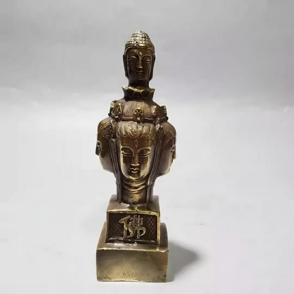 Guan Yin Buddha copper Chinese Handmade Stamp Seal (1 of 5)