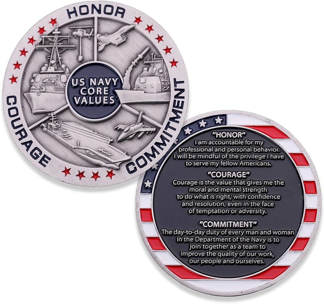 Replica Coin US Navy Honor Courage Dedication (1 of 7)