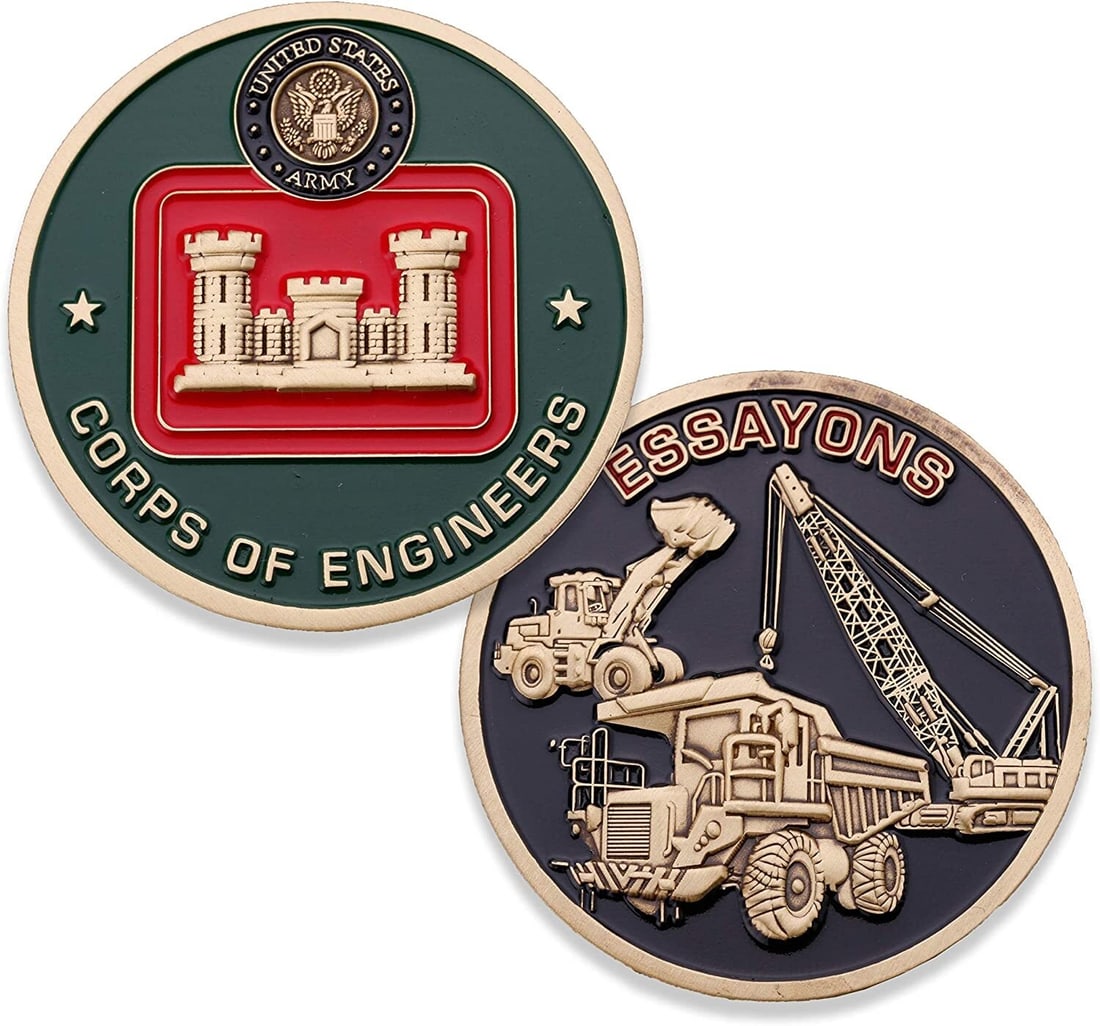 Rare Numismatic Brass Coin Honors USACE Engineers (1 of 7)