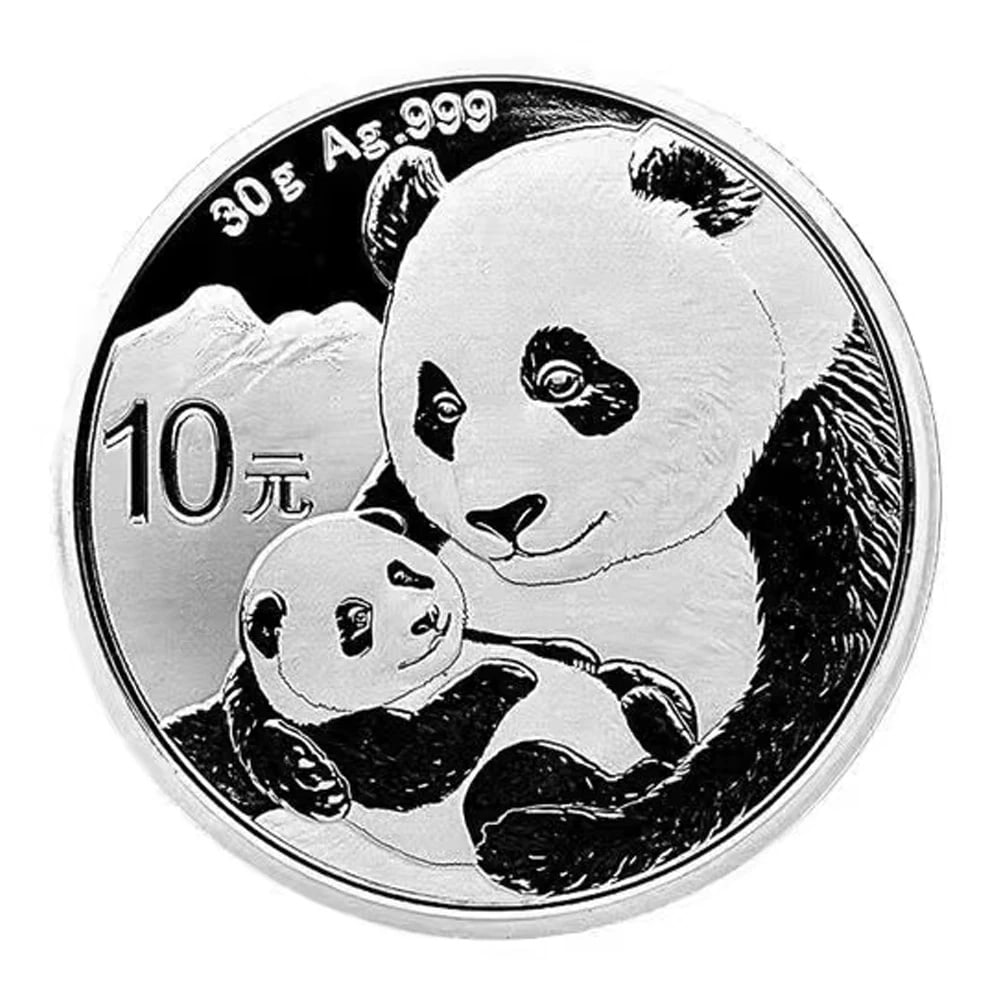 Commemorative Silver Coin China Mother Panda Cub (1 of 2)
