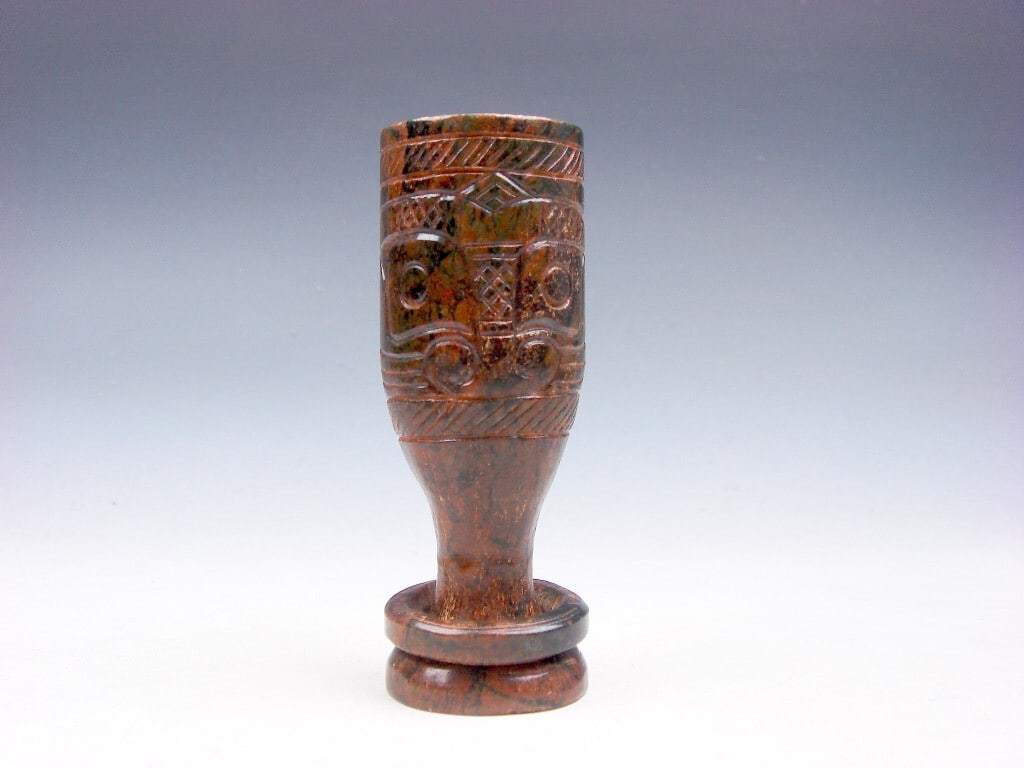 Retro-Style Carved Sculpture Wine Goblet Jade Cup (1 of 7)