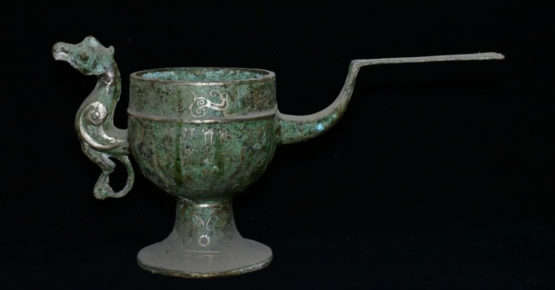 Retro Style Chinese Cup Statue Bronze Dragon Beast (1 of 11)