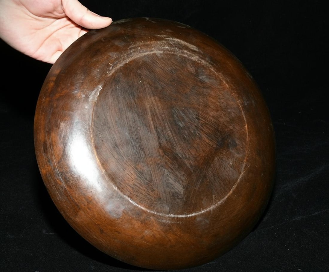 Retro Chinese Dish Bronze Dragon Phoenix Pattern - 9