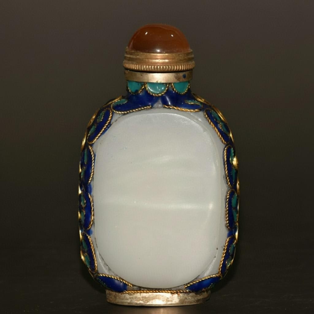 Retro Inspired Glaze Snuff Bottle Box Cloisonne (1 of 9)