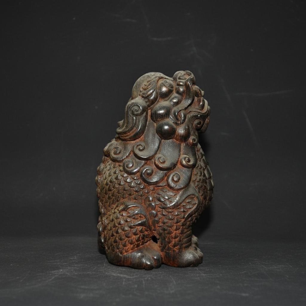 Ancient-Style Asian Beast Wealth Statue Figurine (1 of 8)