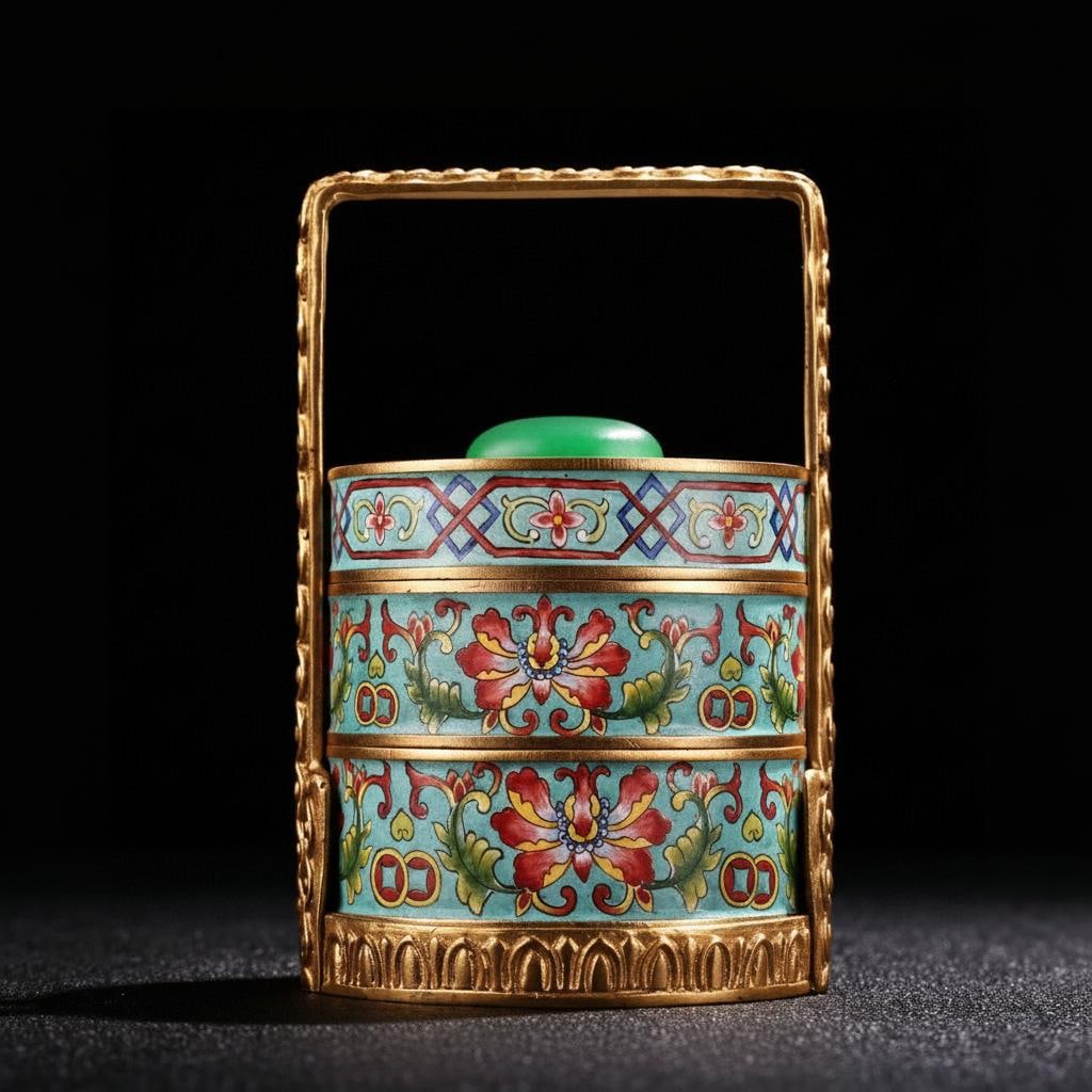 Chinese Retro Style Bronze Jewelry Box Three Part (1 of 9)
