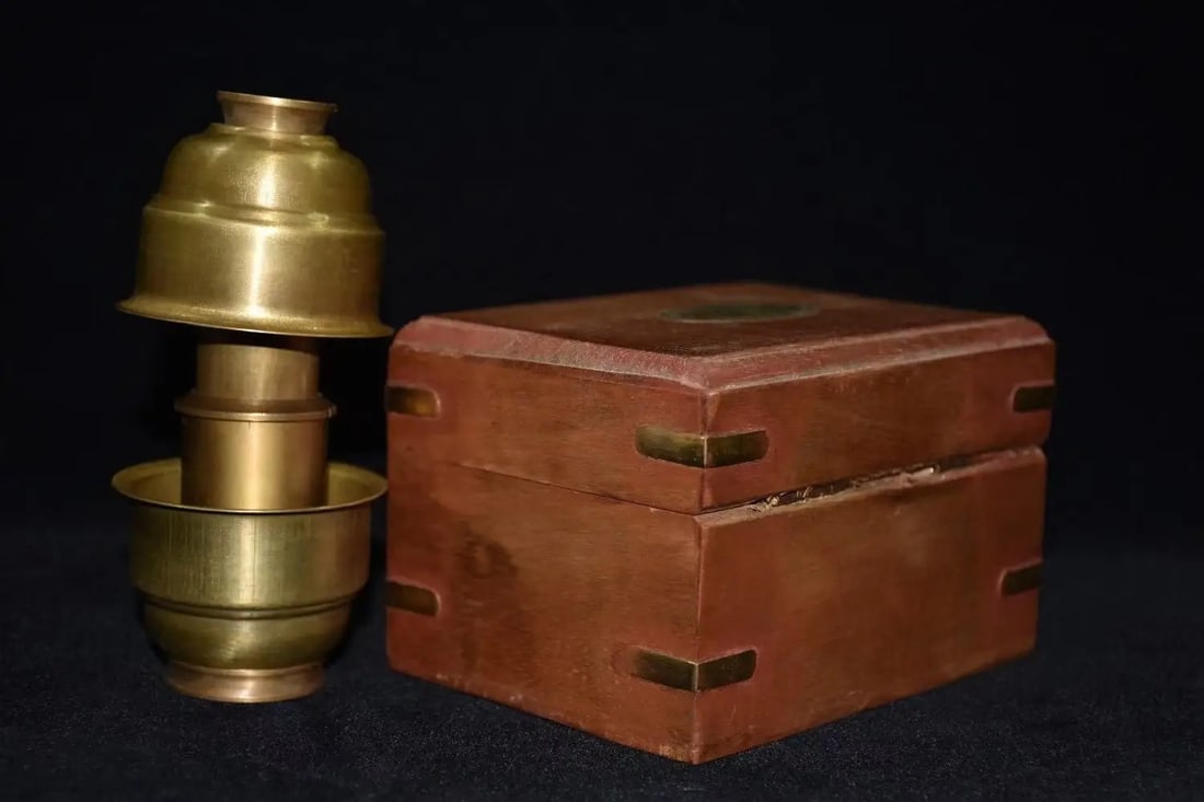 Copper Telescope Wood Storage Box London-Inspired (1 of 1)