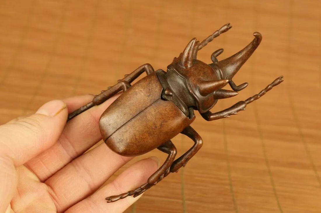 Vintage-Style Hand-Carved Figurine Netsuke Beetle (1 of 6)