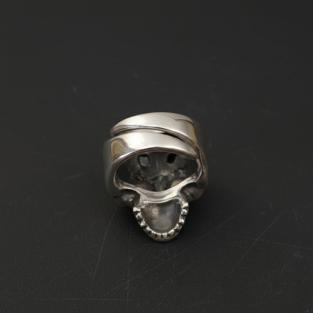 Hand Crafted Fire Eyebrows 925 Silver Punk Ring - 3