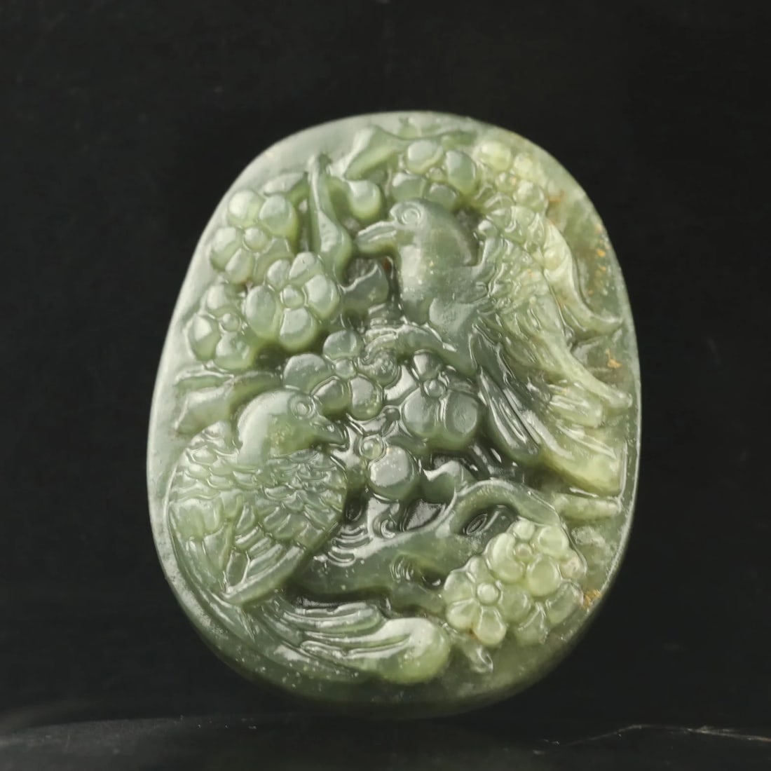 Two Birds Motif Jadeite Pendant Chinese Carving (1 of 5)