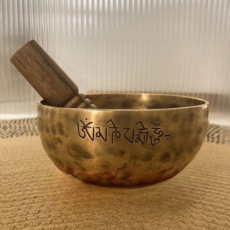 Traditional Engraved Mantra Copper Singing Bowl (1 of 6)