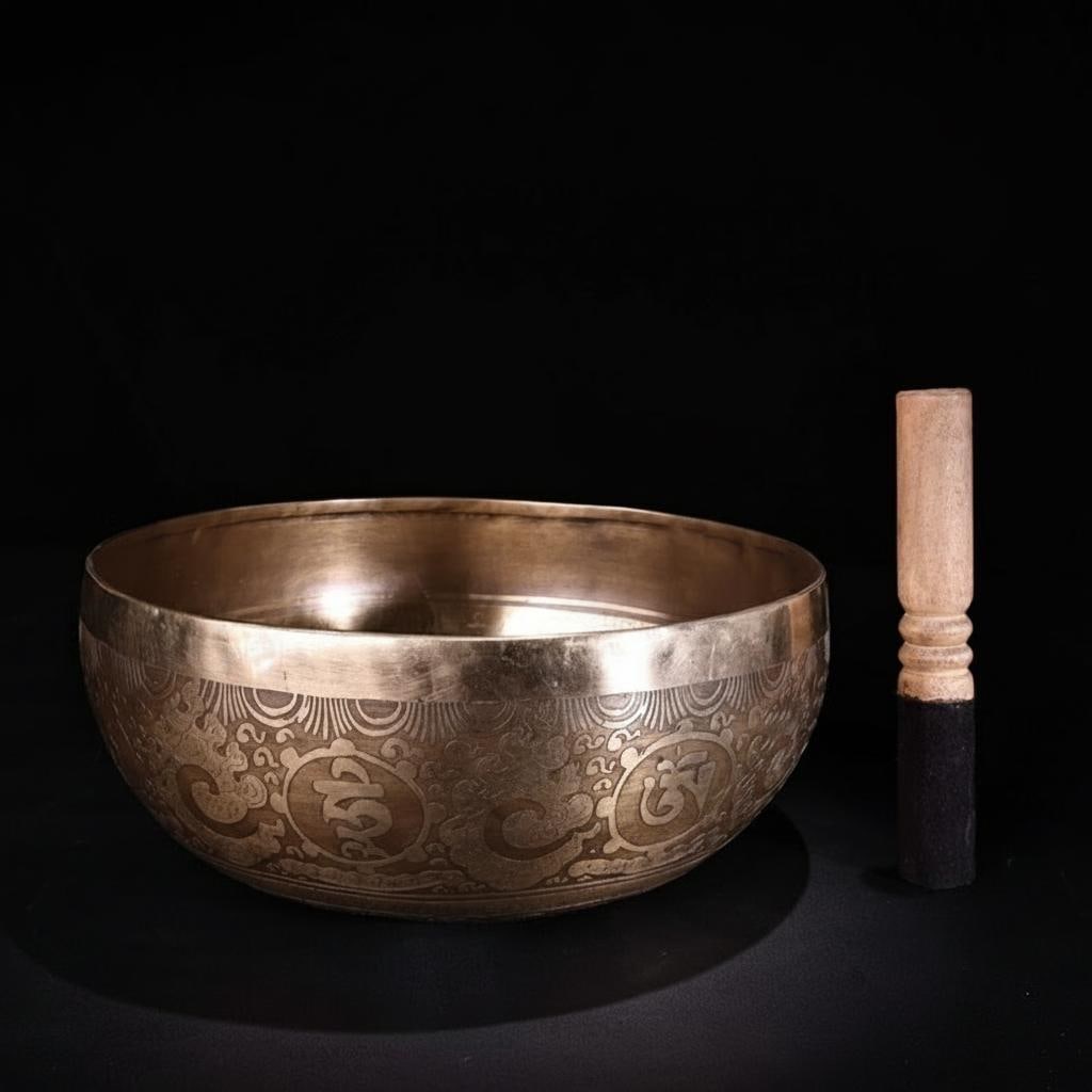 Yin Yang Endless Knot Bronze Singing Voice Bowl (1 of 9)