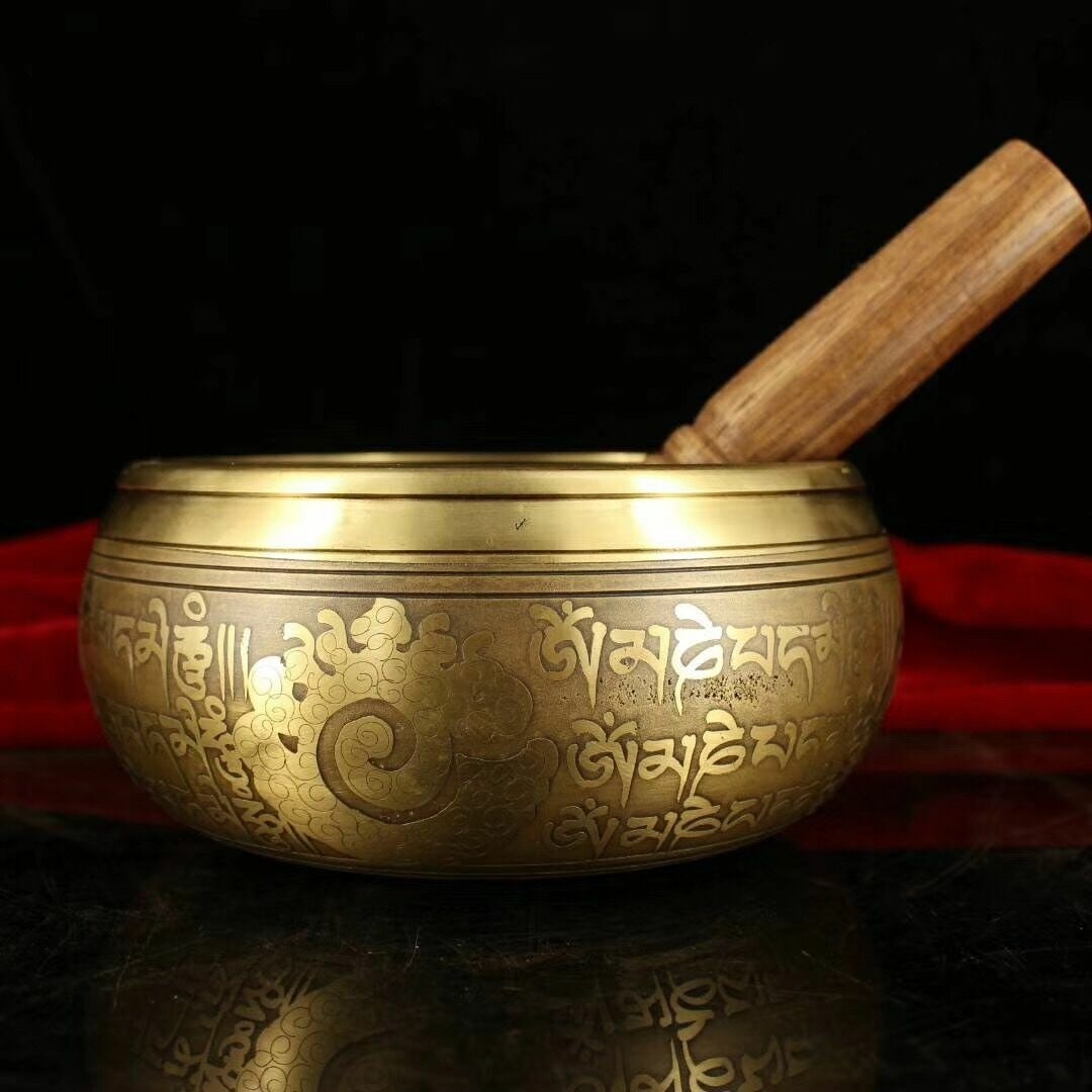 Retro Shakyamuni Buddha Mantra Bronze Singing Bowl (1 of 9)