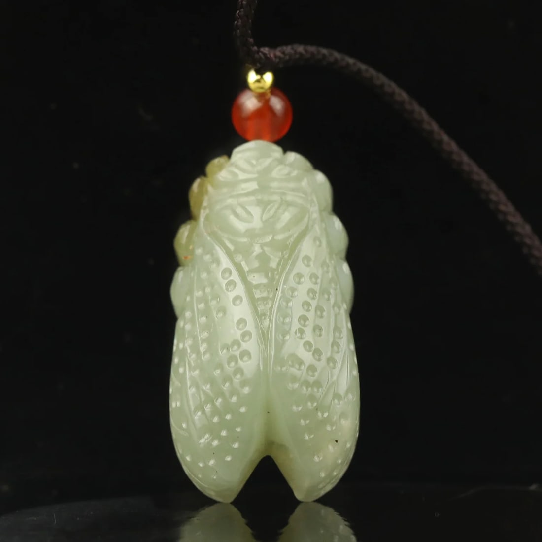 Jadeite Hand Carved Pendant Fishes Waves Motif (1 of 5)