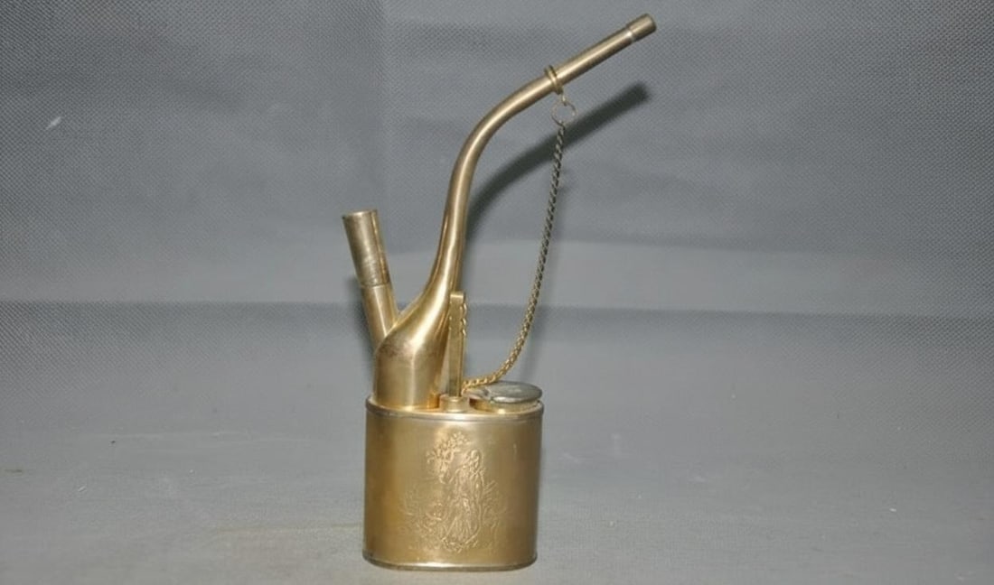 Etched Deity Bronze Smoking Pipe Rectangular Base (1 of 10)