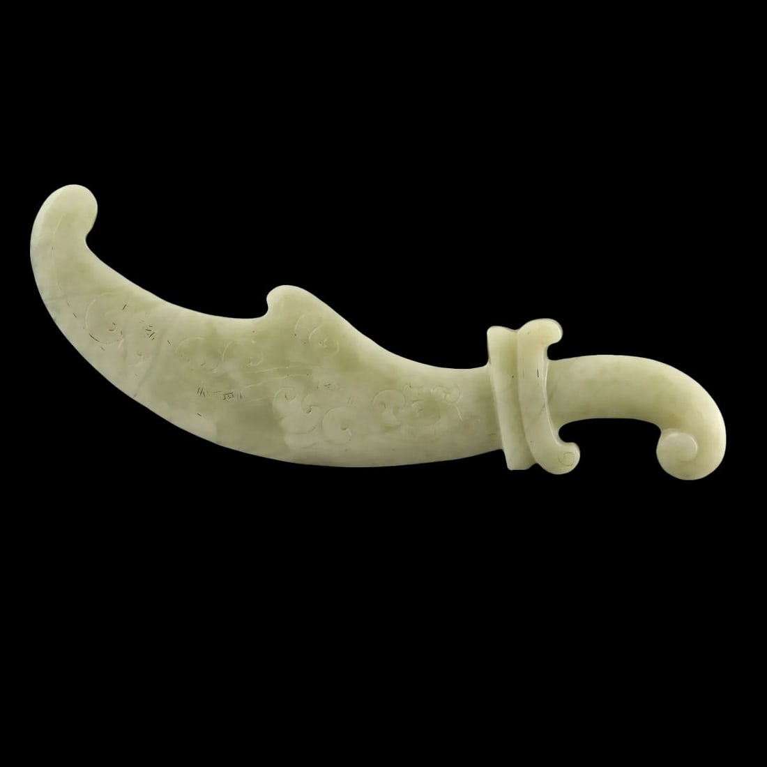 Chinese Jade Ornament Weapon Design Sword Statue (1 of 4)