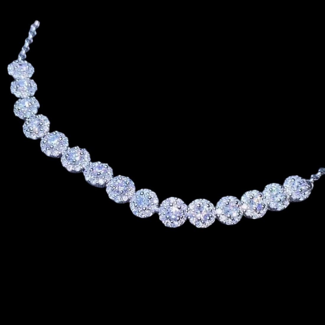 Chain Bracelet 925 Sterling Silver Moissanite (1 of 4)