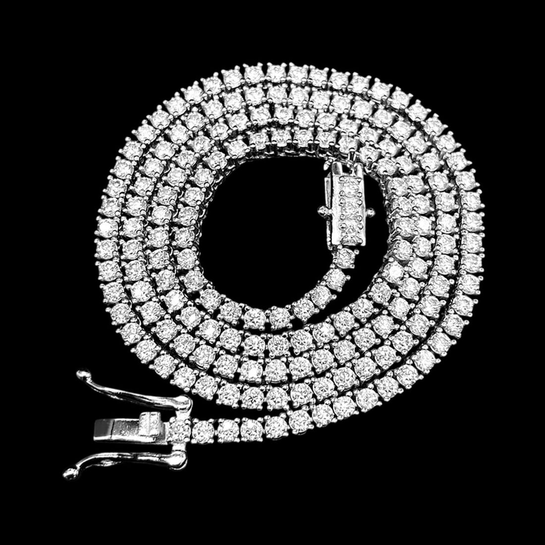 Moissanite Iced Tennis Chain Necklace 925 Silver (1 of 5)