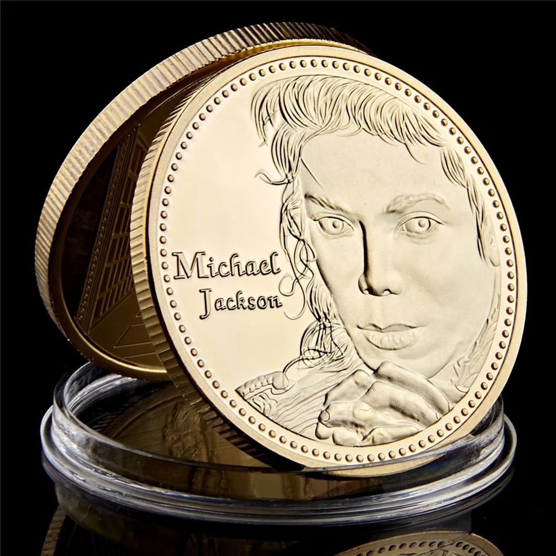 Commemorative Michael Jackson Gilded Replica Coin (1 of 6)