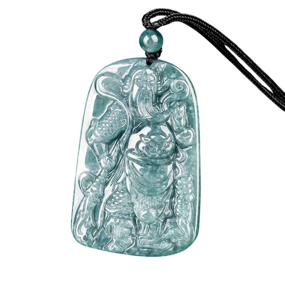 Handmade Jade Chinese Military God Motif Pendant (1 of 3)