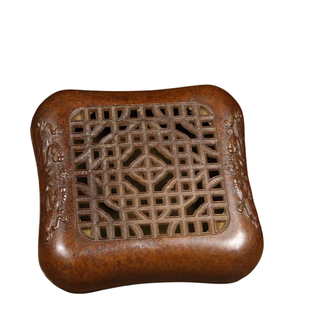 Vintage-Style Minted Square Design Copper Inkpots (1 of 5)