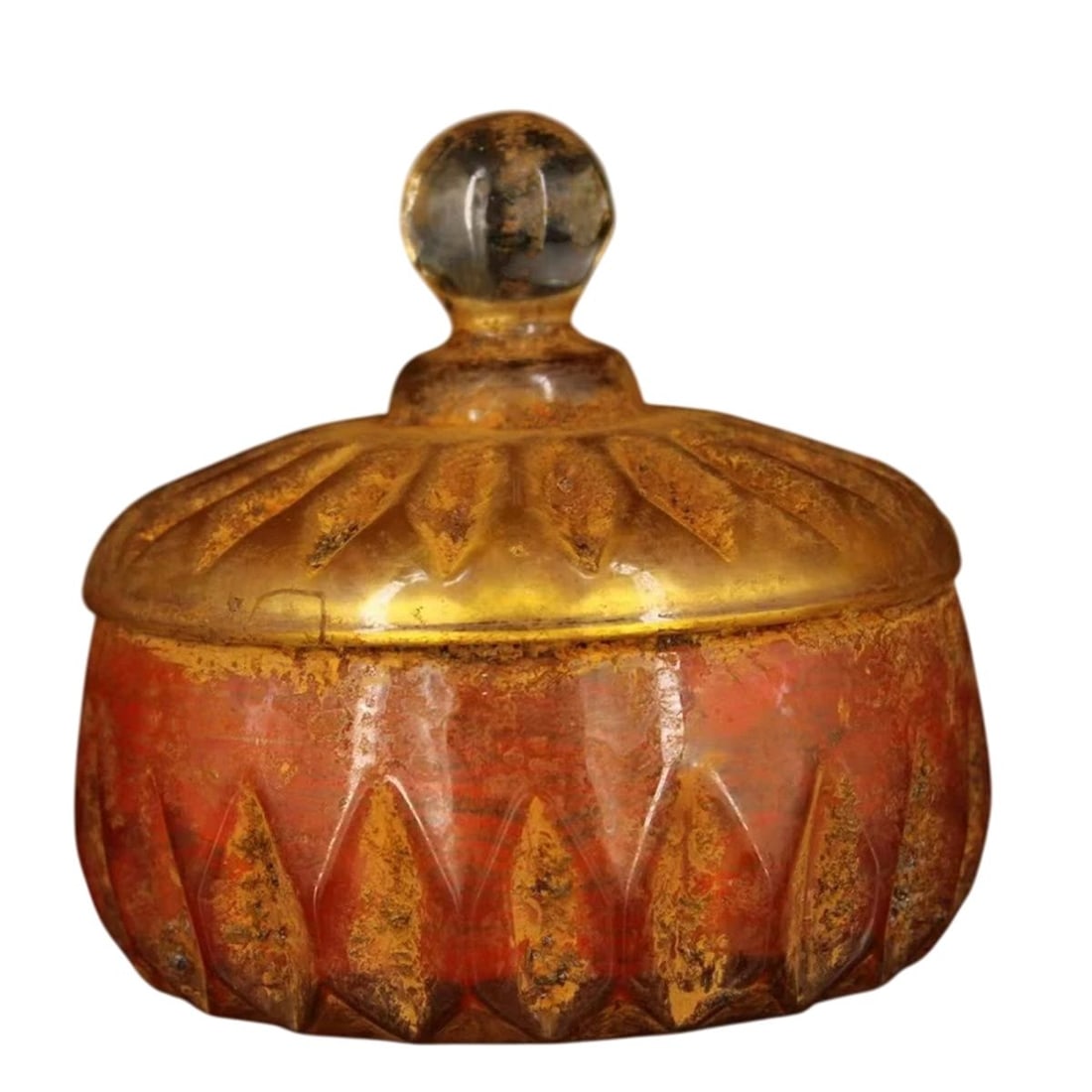 Chinese Retro-Inspired Orange Colored Glaze Jar (1 of 6)