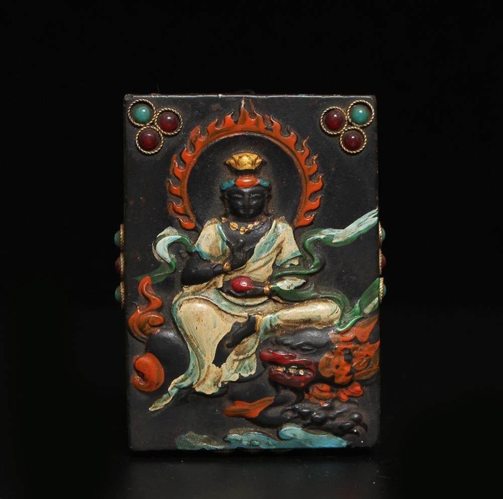 Thangka Engraving Vintage Amulet Jade Pendant (1 of 13)