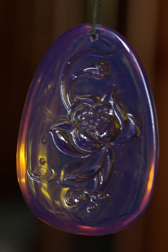 Natural Baltic amber pendant cognac color vintage (1 of 6)