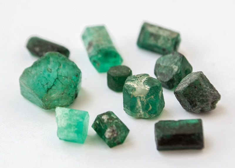 Certified Lot Raw Emerald Rough Colombia Pakistan (1 of 16)