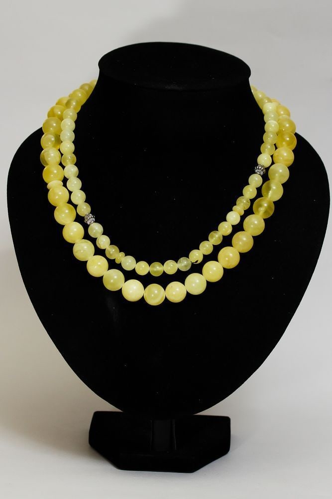 Raw Baltic Amber Necklace Made Natural Untreated Gemstone Pieces (1 of 10)