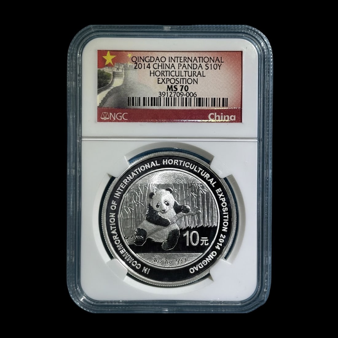 Collectible Silver Panda Coin Bamboo Temple Medal (1 of 1)