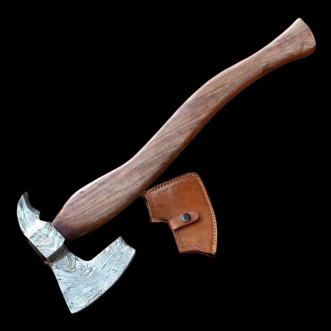 Grand Hand Forged Damascus Hatchet Viking Style (1 of 5)