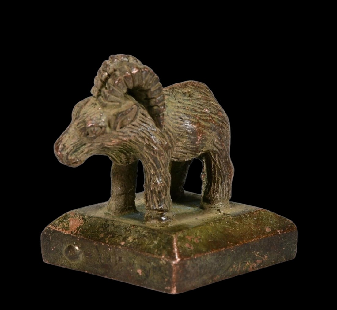 Hand-Crafted Chinese Seal Bronze Sheep Zodiac (1 of 7)