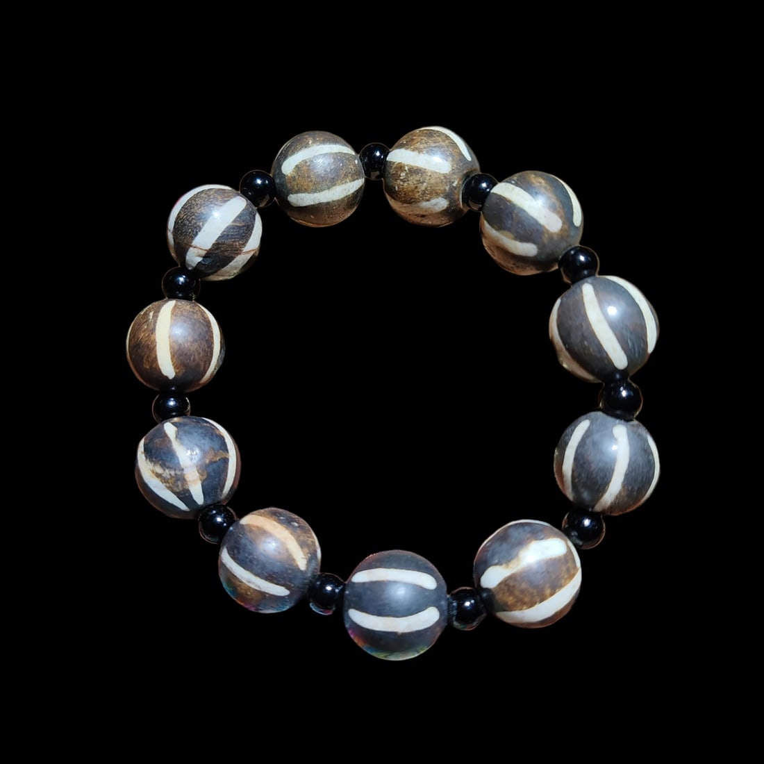 Mythic Boutique Wood Bead Bracelet Ancient Style (1 of 3)