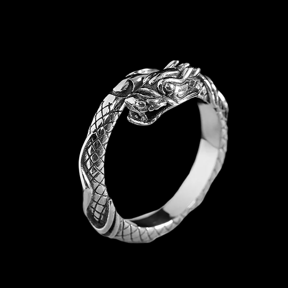 Ornate Thai Silver Dragon Head Finger Ornament (1 of 4)