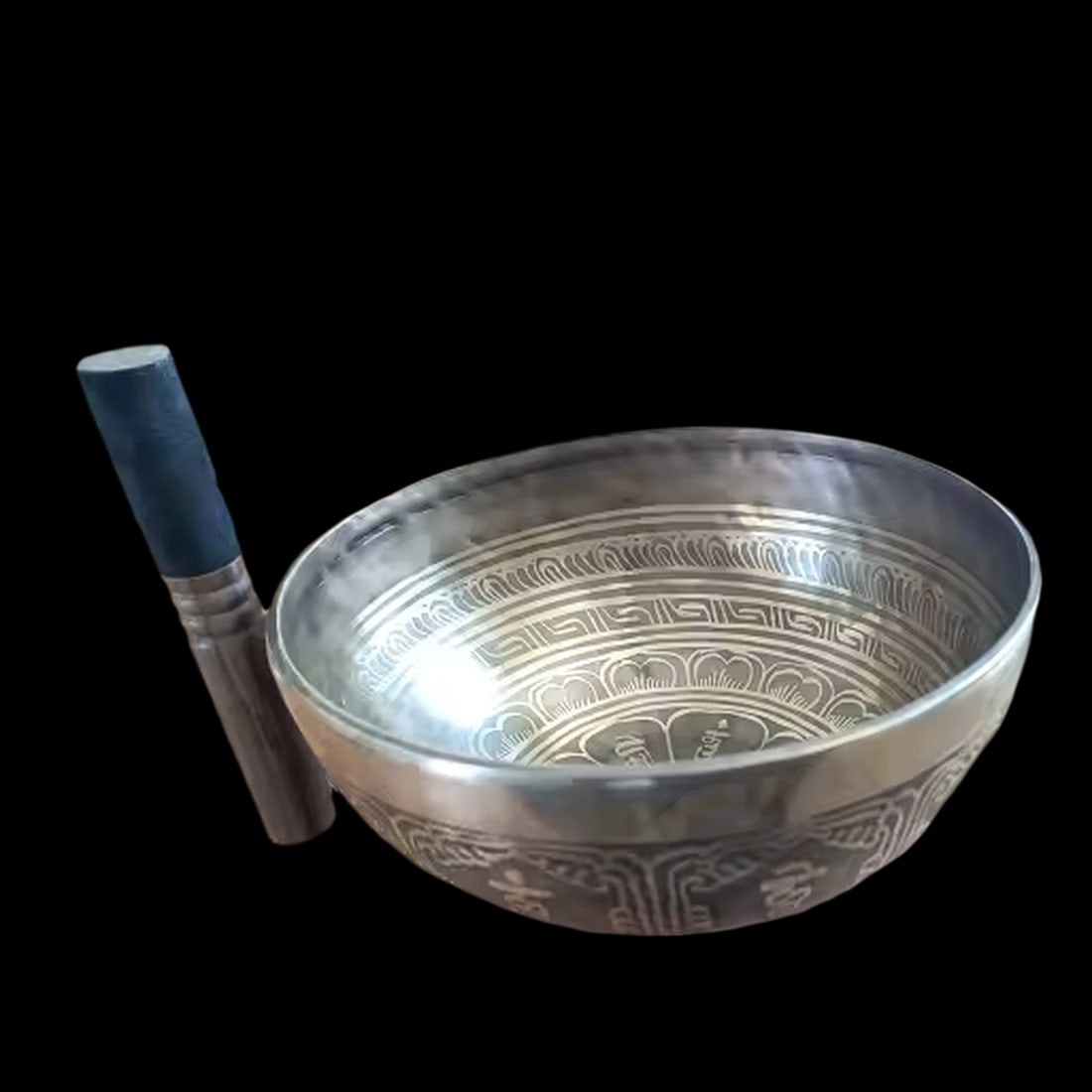 Ornate Gilded Nepal Brass Singing Bowl Retro Style (1 of 5)
