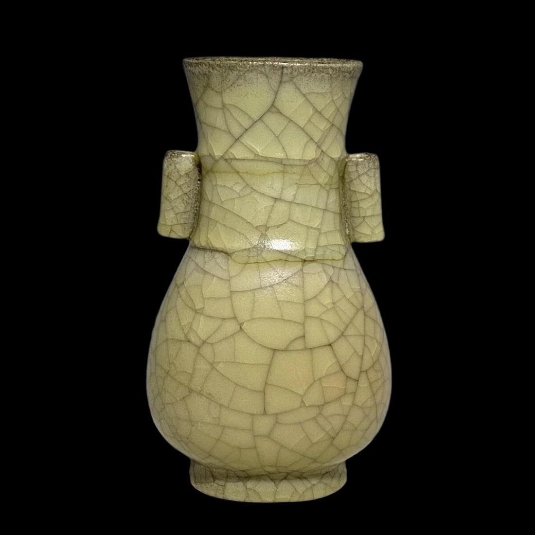 Retro Style Mythic Yellow Porcelain Celestial Vase: Size: Height 23 cm - Diameter 12.5 cm. Materials: Porcelain. Condition: Resembles a retro aesthetic. This exquisite vase is crafted in the prestigious retro style of Guan Kiln, one of the Five Great